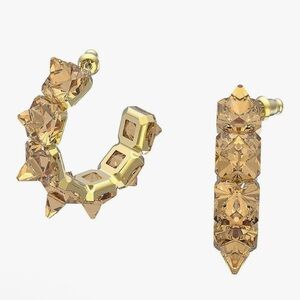 NIB- Swarovski Elegant Ortyx Hoop Earrings